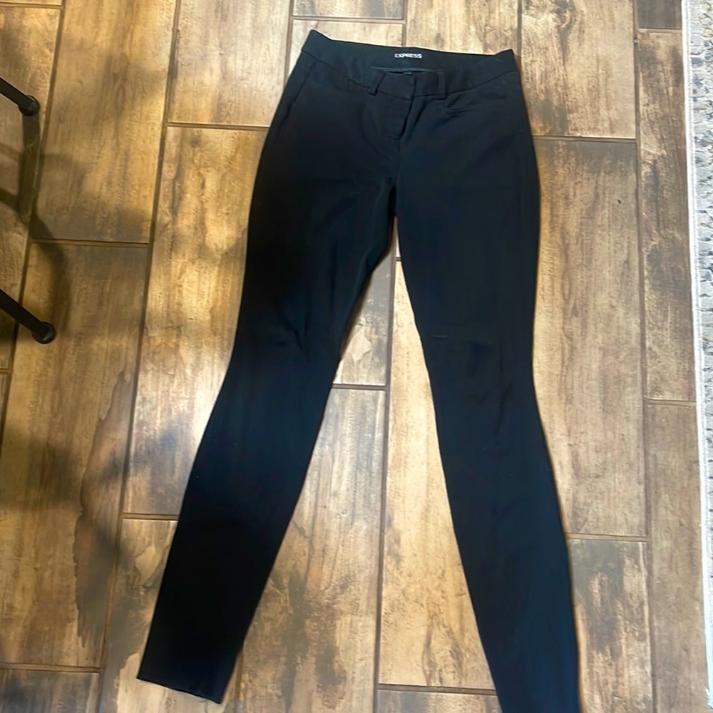 Express High Waisted Skinny Work Pants - size 0 - black